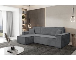 VENASI MÖBEL Hoekbank HUGO Slaapbank Geribbeld – Comfortabele en Stijlvolle Meubel voor Uw Woonkamer