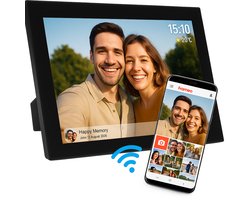 Vendar® Digitale Fotolijst - 10.1 inch HD - Met Wifi - Inclusief Frameo app - Fotolijstjes - Foto Kader - IPS Touchscreen - Digitaal Fotolijstje