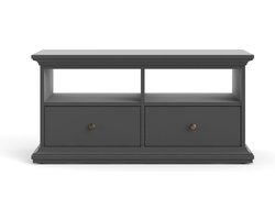 Venedig TV-meubel 2 laden en 2 vakken mat grijs.