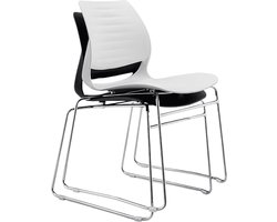 Venetia Kantinestoel Met Kunststof Zitting Zwart