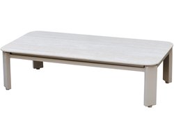 Veneto lounge tuintafel latte zand met keramisch blad 116x59xH31 cm