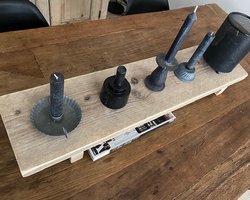 Vensterbank plank - Tafelplank - Gebruikt hout - 100x19,5x7,5 cm