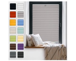Vensterplissé zonder boren om te plakken, binnenframe, thermisch, rolgordijn voor binnen, rolgordijn, jaloezie, houders op frame, vouwgordijn, inkijkbescherming, ondoorzichtig, voor ramen en deuren,