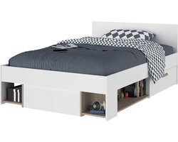 Vente-unique Bedframe hout natuurlijk licht 120 x 200 cm,