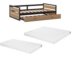 Vente-unique Bedframe hout natuurlijk licht 120 x 200 cm