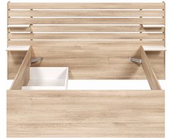 Vente-unique Bedframe hout natuurlijk licht 140 x 200 cm,