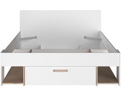 Vente-unique Bedframe hout natuurlijk licht 140 x 200 cm,