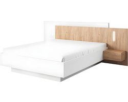 Vente-unique Bedframe hout natuurlijk licht 160 x 200 cm