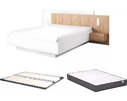 Vente-unique Bedframe hout natuurlijk licht 160 x 200 cm