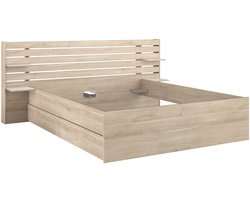 Vente-unique Bedframe hout natuurlijk licht 180 x 200 cm