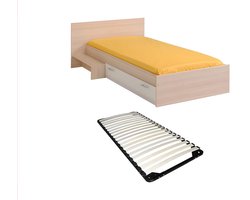 Vente-unique Bedframe hout natuurlijk licht 90 x 190 cm