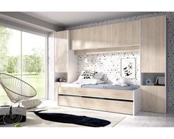 Vente-unique Bedframe hout natuurlijk licht 90 x 190 cm