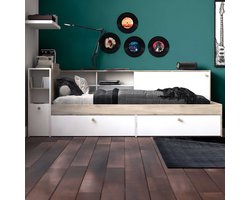 Vente-unique Bedframe hout natuurlijk licht 90 x 200 cm, 90