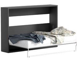 Vente-unique Bedkast hout antracietgrijs 140 x 200 cm MALINA