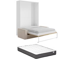 Vente-unique Bedkast hout natuurlijk licht 160 x 200 cm