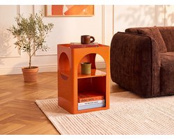Vente-unique Bijzettafel in Metaal - Oranje STALY