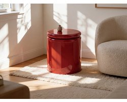 Vente-unique Bijzettafel van MDF - Rood gelakt - AMOFA