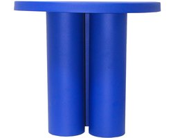 Vente-unique Bijzettafeltje van metaal - Blauw - TANIYA