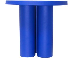 Vente-unique Bijzettafeltje van metaal - Blauw - TANIYA L 50.5 cm x H 46.5 cm x D 50.5 cm