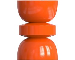 Vente-unique Bijzettafeltje van metaal - Oranje - TUVAMI