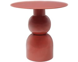 Vente-unique Bijzettafeltje van metaal - Terracotta - JASMIA