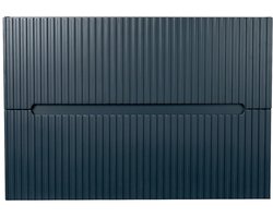 Vente-unique Blauw gestreept hangmeubel voor onder wastafel - 80 cm - PAVANI