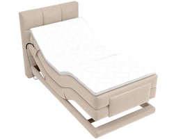 Vente-unique Boxspringbed stof beige 100 x 200 cm
