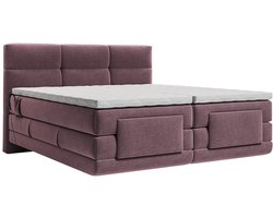 Vente-unique Boxspringbed stof bordeaux 2 x 90 x 200 cm