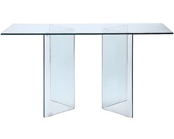 Vente-unique Bureau CLARISSA - Gehard glas - Doorzichtig