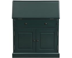 Vente-unique Bureaukast - Grenen en MDF - Donkergroen - CLEORE
