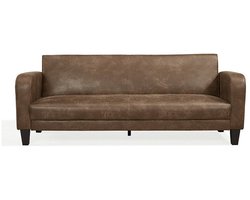 Vente-unique Club bedbank INICIO van microvezel met lived-in leereffect
