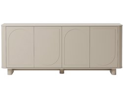 Vente-unique Dressoir met 4 deuren - Taupe - BRISTANA