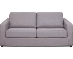 Vente-unique Driezits express slaapbank van grijze stof - DONETO