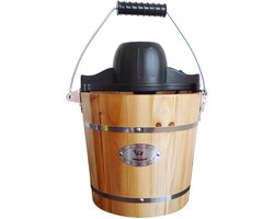 Vente-unique Elektrische sorbetmaker GIVRETO van hout 3.5L L 33.5 cm x H 45.5 cm x D 33.5 cm