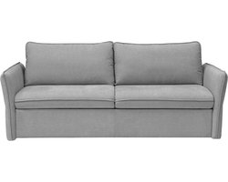 Vente-unique Express-vierzitsslaapbank van grijze stof - Bed 160 cm CELTARI