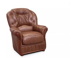 Vente-unique Fauteuil DAPHNE van 100% buffelleer - Bruin
