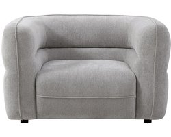 Vente-unique Fauteuil in grijze chenille stof -TALIENA