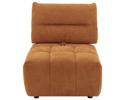 Vente-unique Fauteuil met schuivende rugleuning van terracottakleurige stof met textuur APOLIU