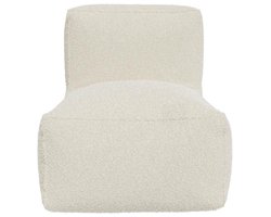 Vente-unique Fauteuil van beige boucléstof NOUMARA