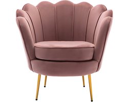 Vente-unique Fauteuil van fluweel DANDELION - Roze - van Pascal Morabito