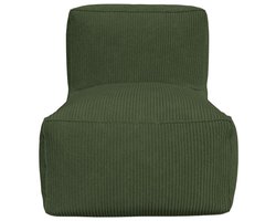 Vente-unique Fauteuil van groen ribfluweel NOUMARA