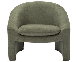 Vente-unique Fauteuil van groene stof OSSANA