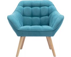 Vente-unique Fauteuil van stof CASERTA - Blauw