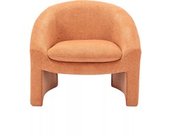 Vente-unique Fauteuil van terracottakleurige stof OSSANA