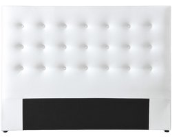 Vente-unique Gecapitonneerd hoofdeinde 180 cm - Kunstleer - Wit - FRANCESCO