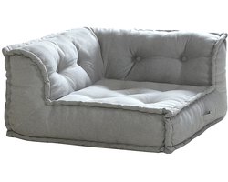 Vente-unique Grijze hoekfauteuil in stof DIROLA