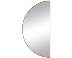 Vente-unique Halfronde designspiegel in metaal - H 100 x B 50 cm - Goudkleurig - GAVRA