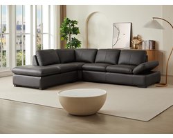 Vente-unique Hoekbank van leer ONYX II - bruin - hoek links