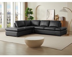 Vente-unique Hoekbank van leer ONYX II - zwart - hoek links