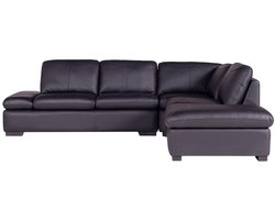 Vente-unique Hoekbank van leer ONYX II - zwart - hoek rechts
